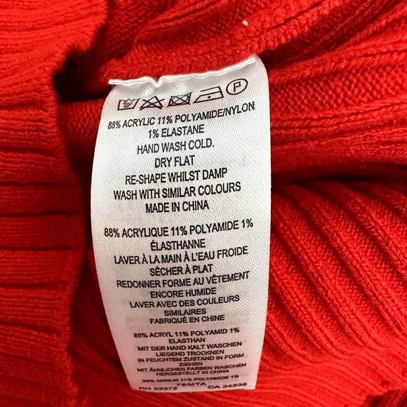 NWT French Connection Red  Roll Neck Jumper Sweater - Picture 9 of 9
